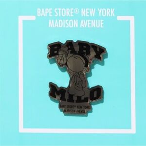 NEW BAPE A BATHING APE BABY MILO MADISON AVENUE NYC EXCLUSIVE SILVER PIN RARE